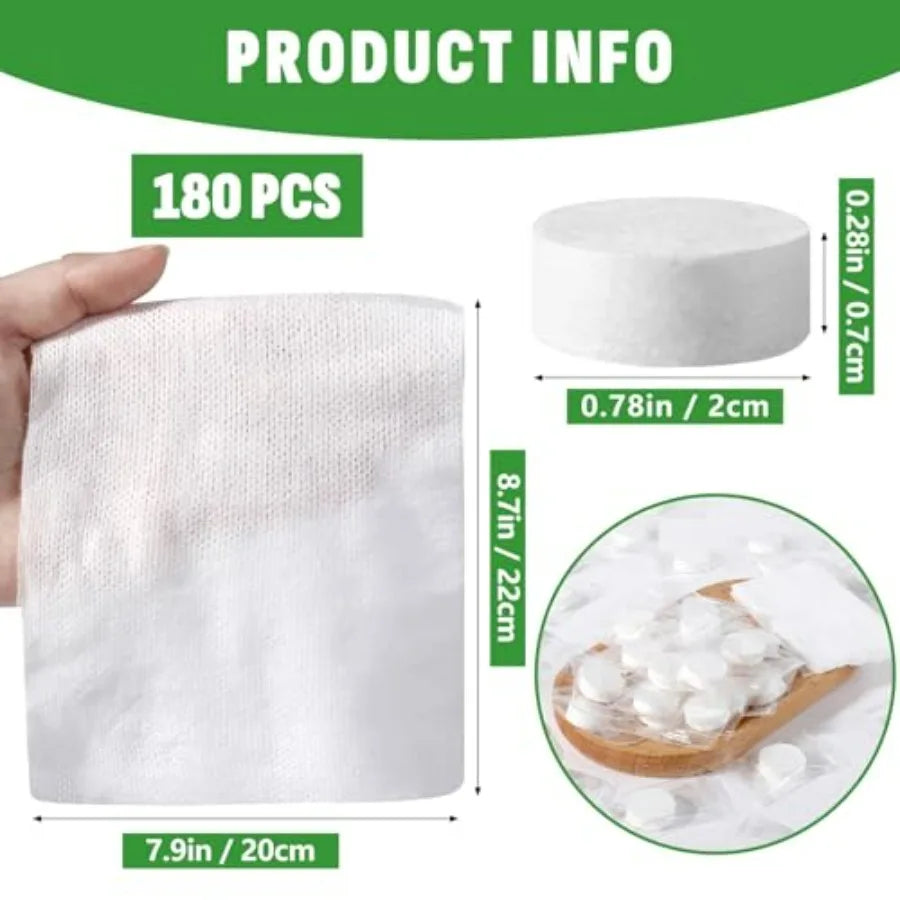 180 PCS Compressed Towel Mini Disposal