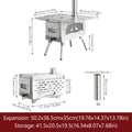 Foldable Wood/Pellet Burning Stove Chimney