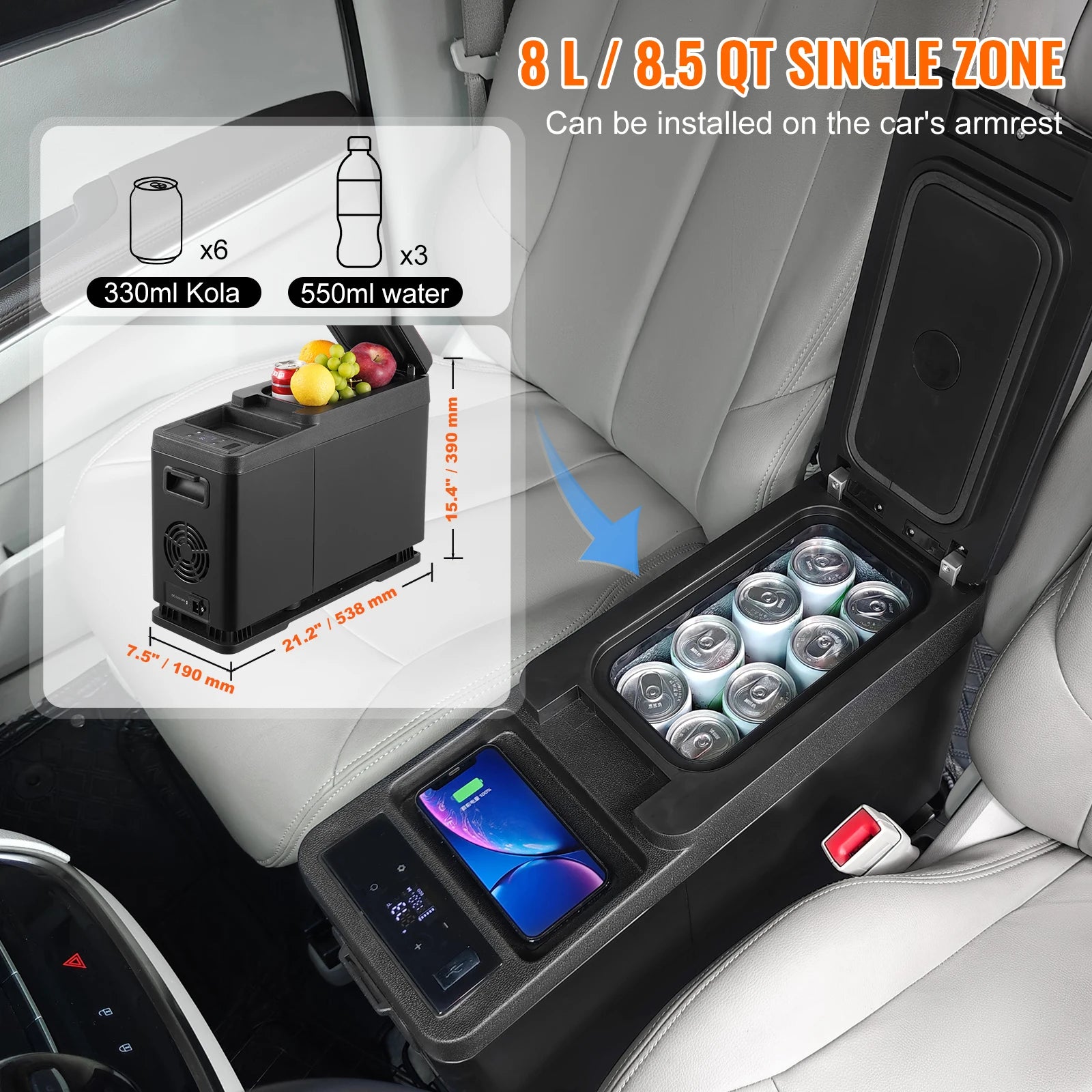 8L Car Refrigerator Car Armrest