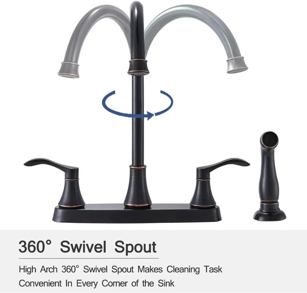 2 Handle Kitchen Faucet wi/Sprayer