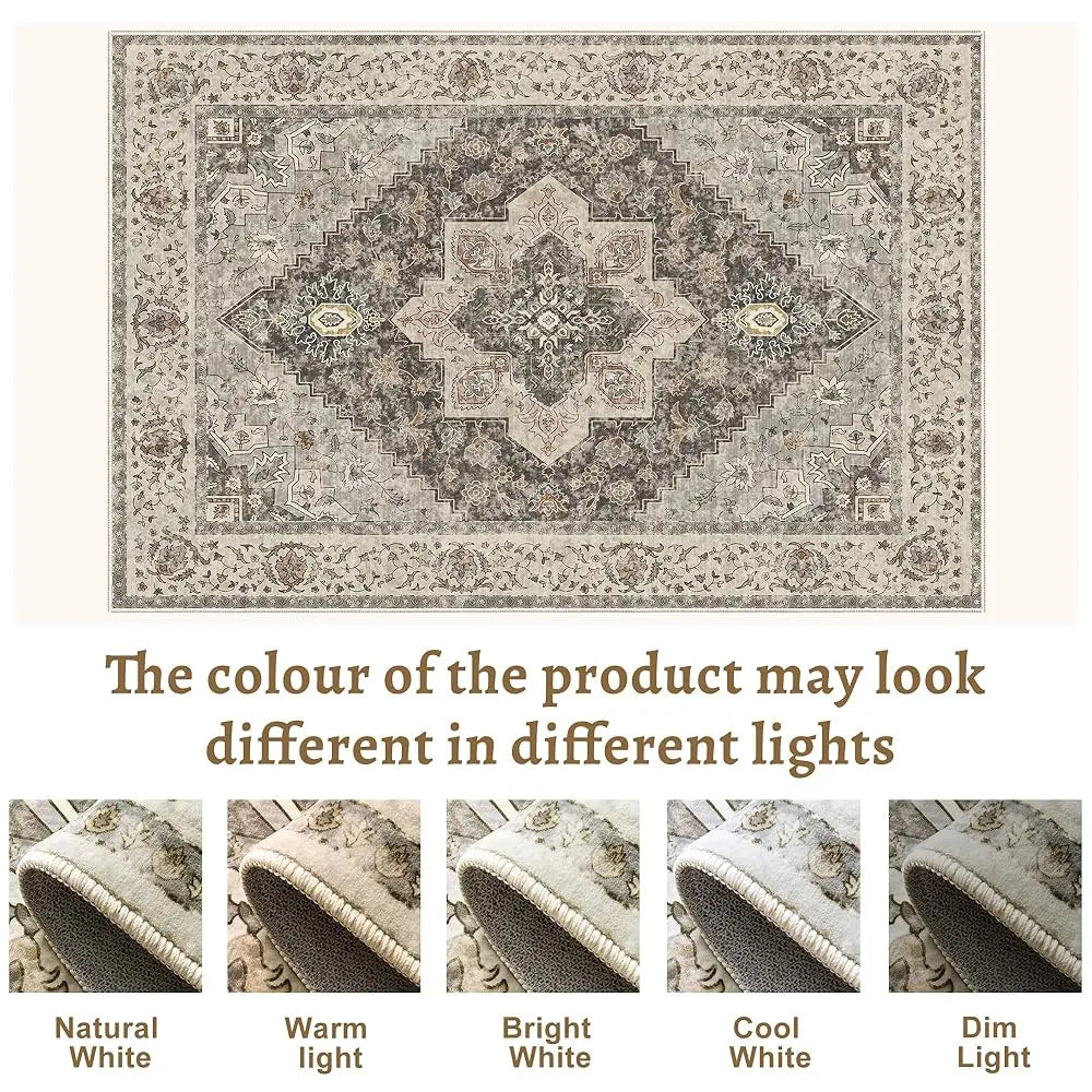 6' Circle Vintage Washable Boho