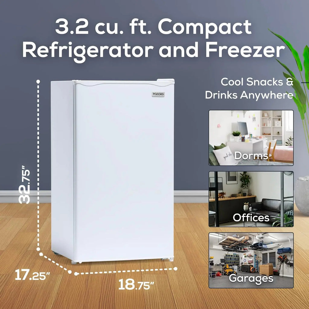 3.2 CF Fridge with Freezer, Single Door