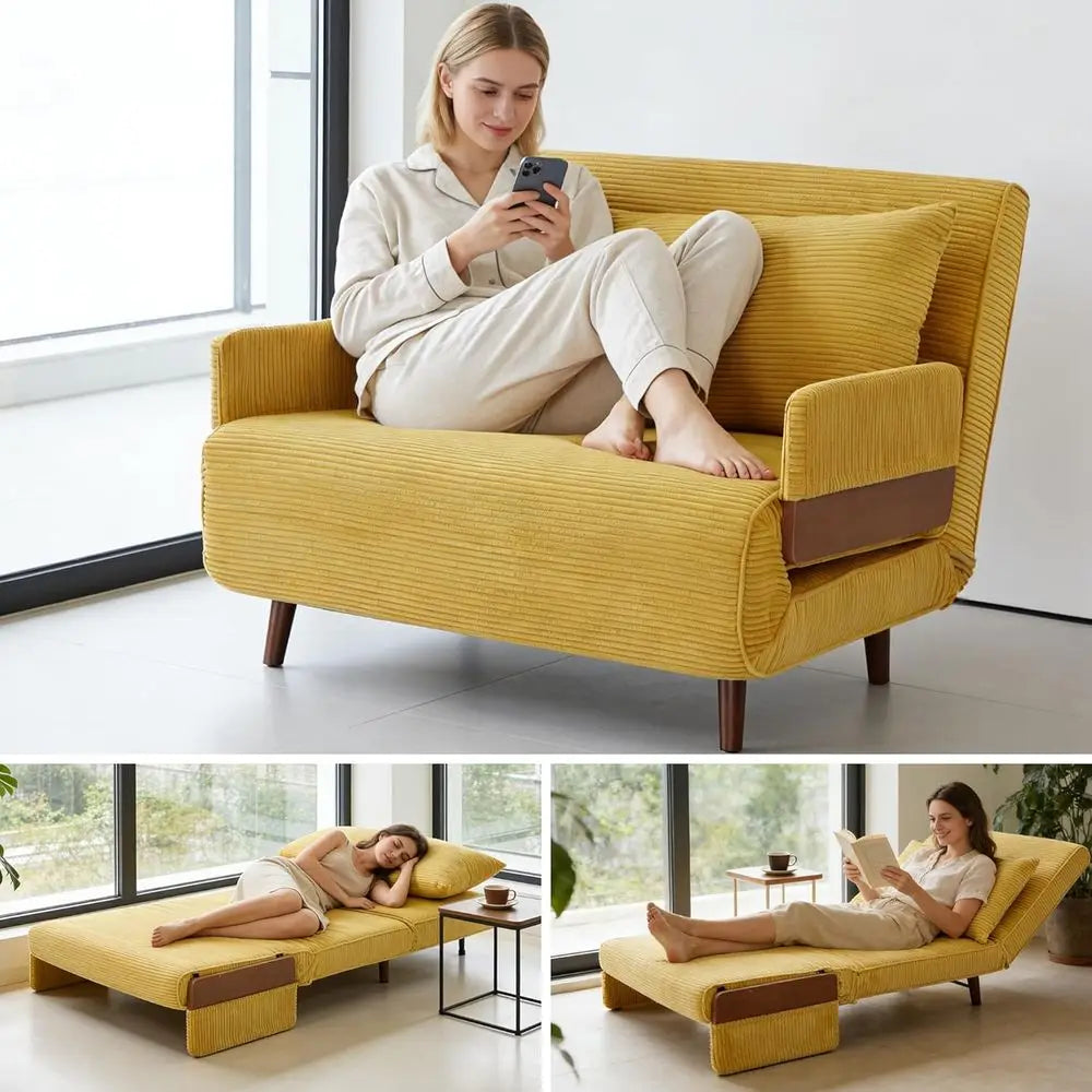 3-in-1 Chenille Sofa Bed