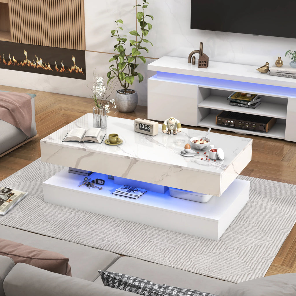Modern Coffee Table with LED lights