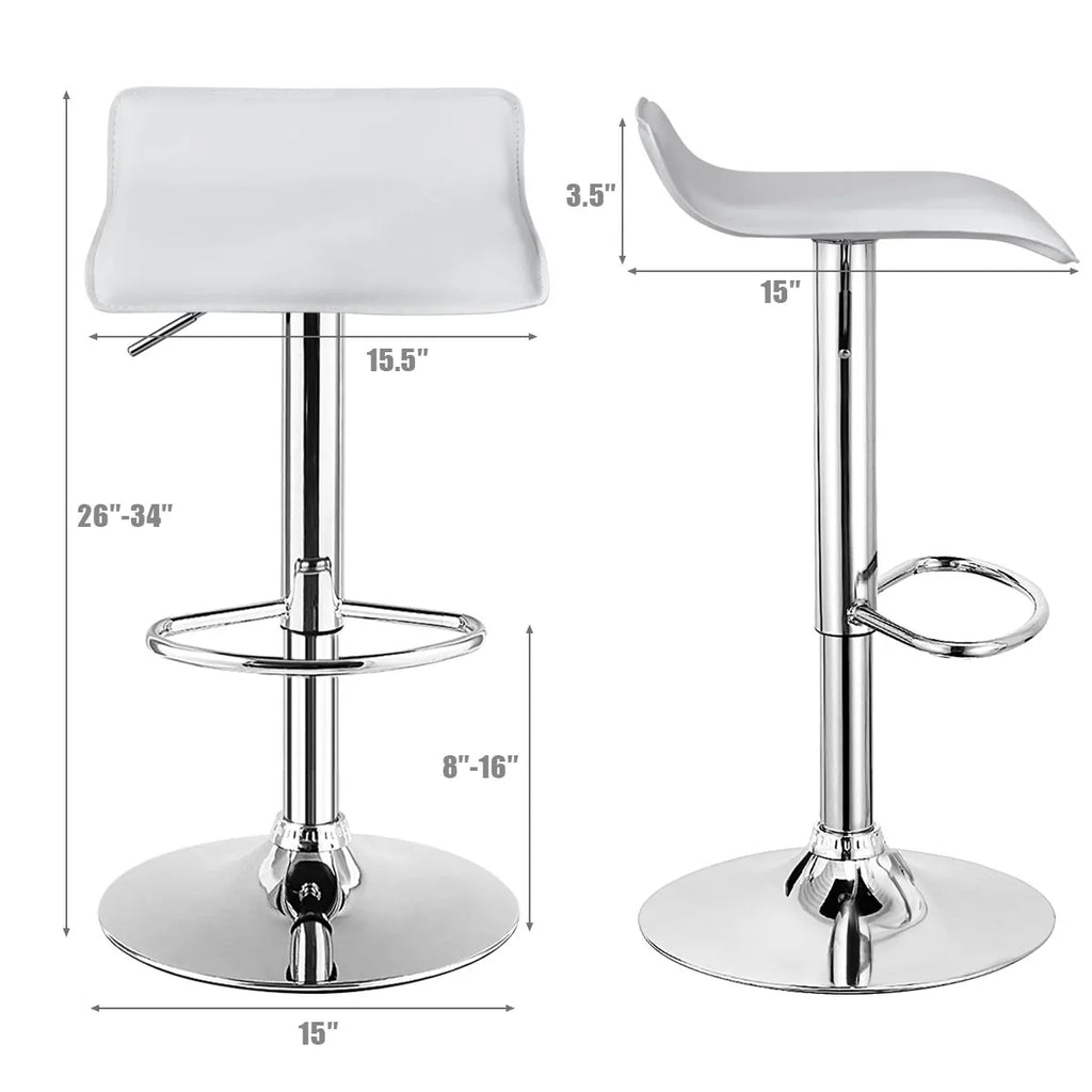 2 Swivel Adjustable PU Leather