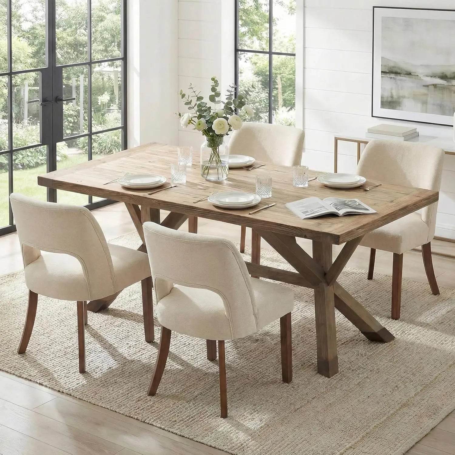 4 Mid Century Modern Upholstered