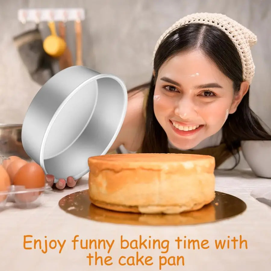 9 Pcs Round Cake Pans Aluminum Non-Stick