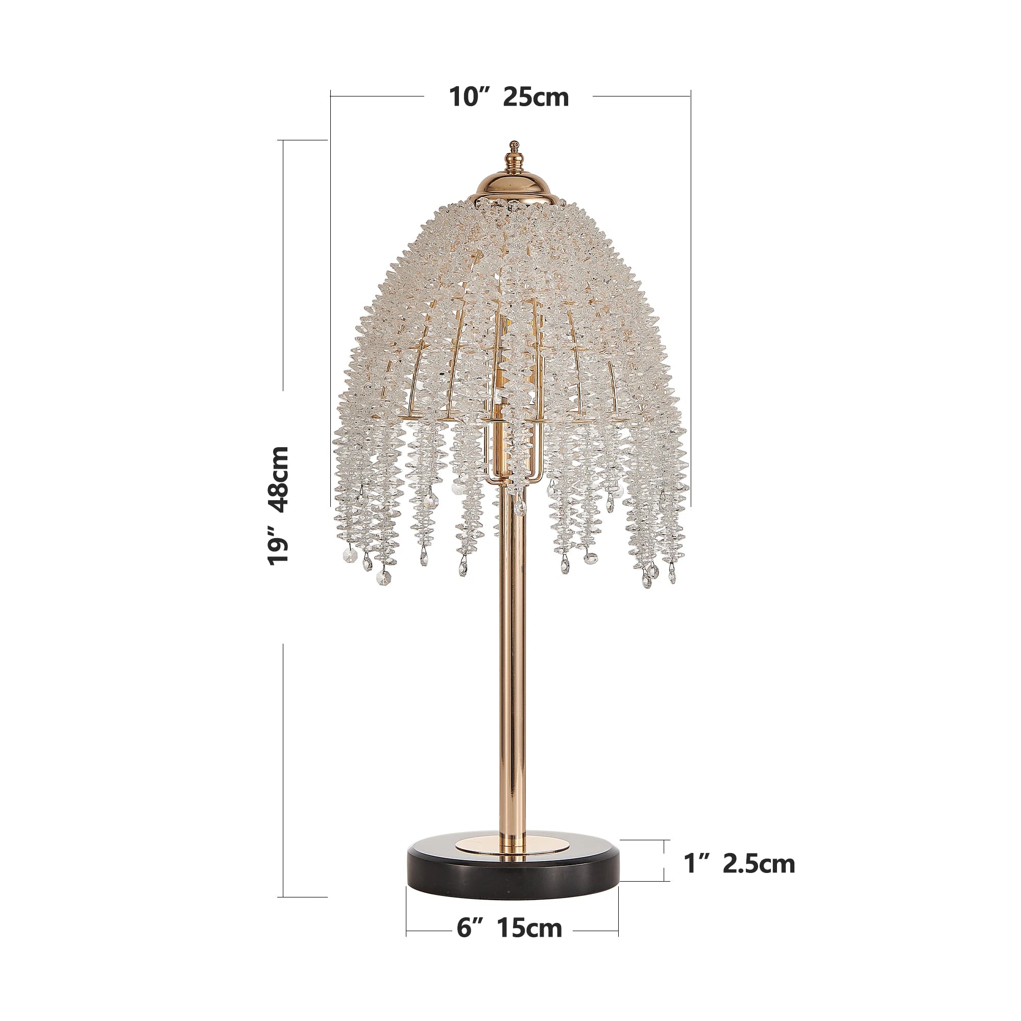 Elegant Vintage Crystal  Lamp