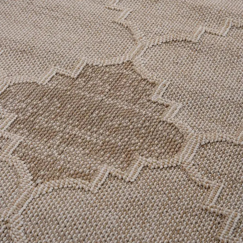 8X10 Cream Trellis Indoor/Outdoor