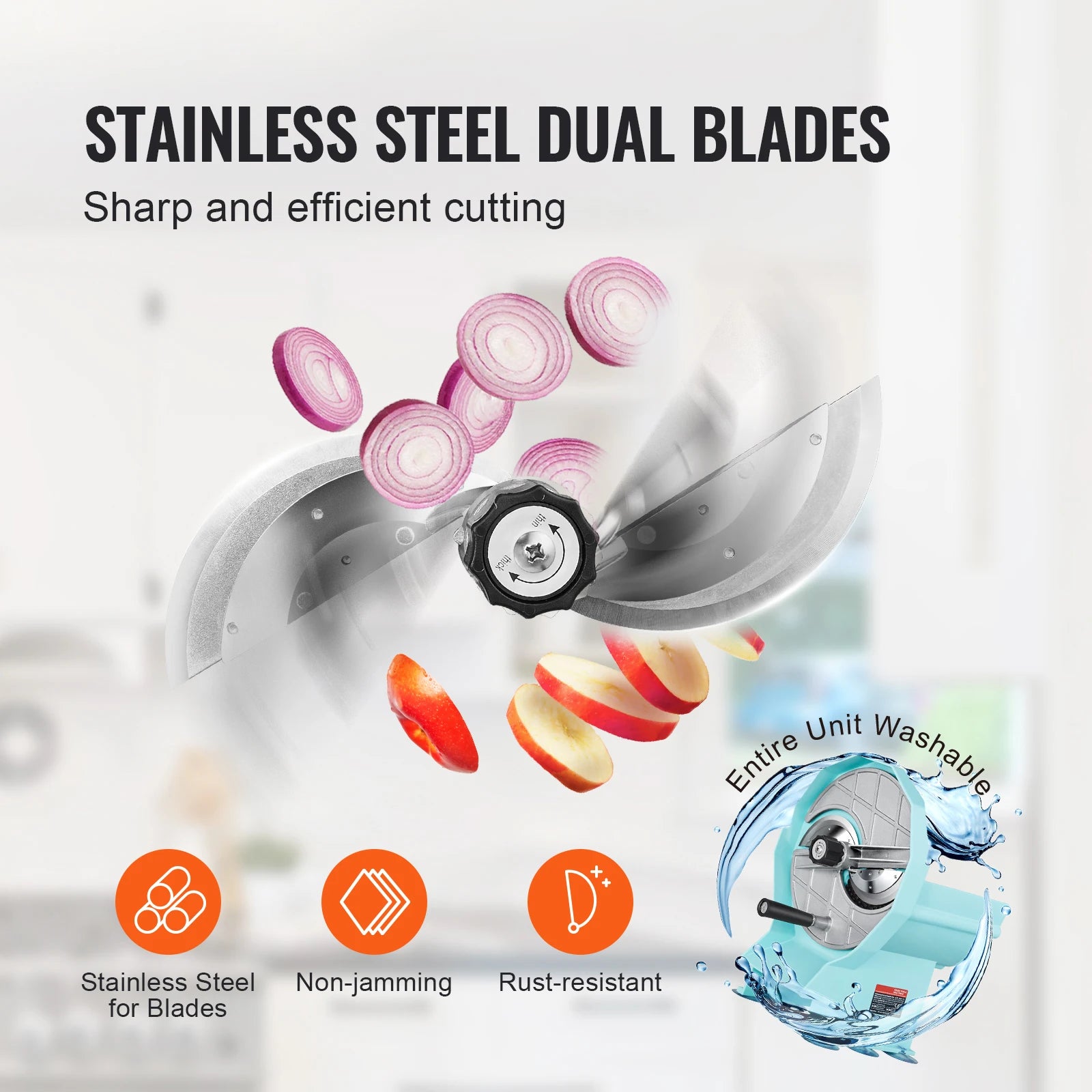 Commercial Manual Vegetable Fruit Slicer 0-0.5"/0-12mm Adjustable