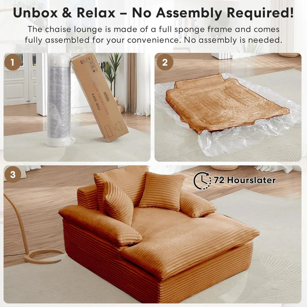 50" Oversized Chaise Lounge