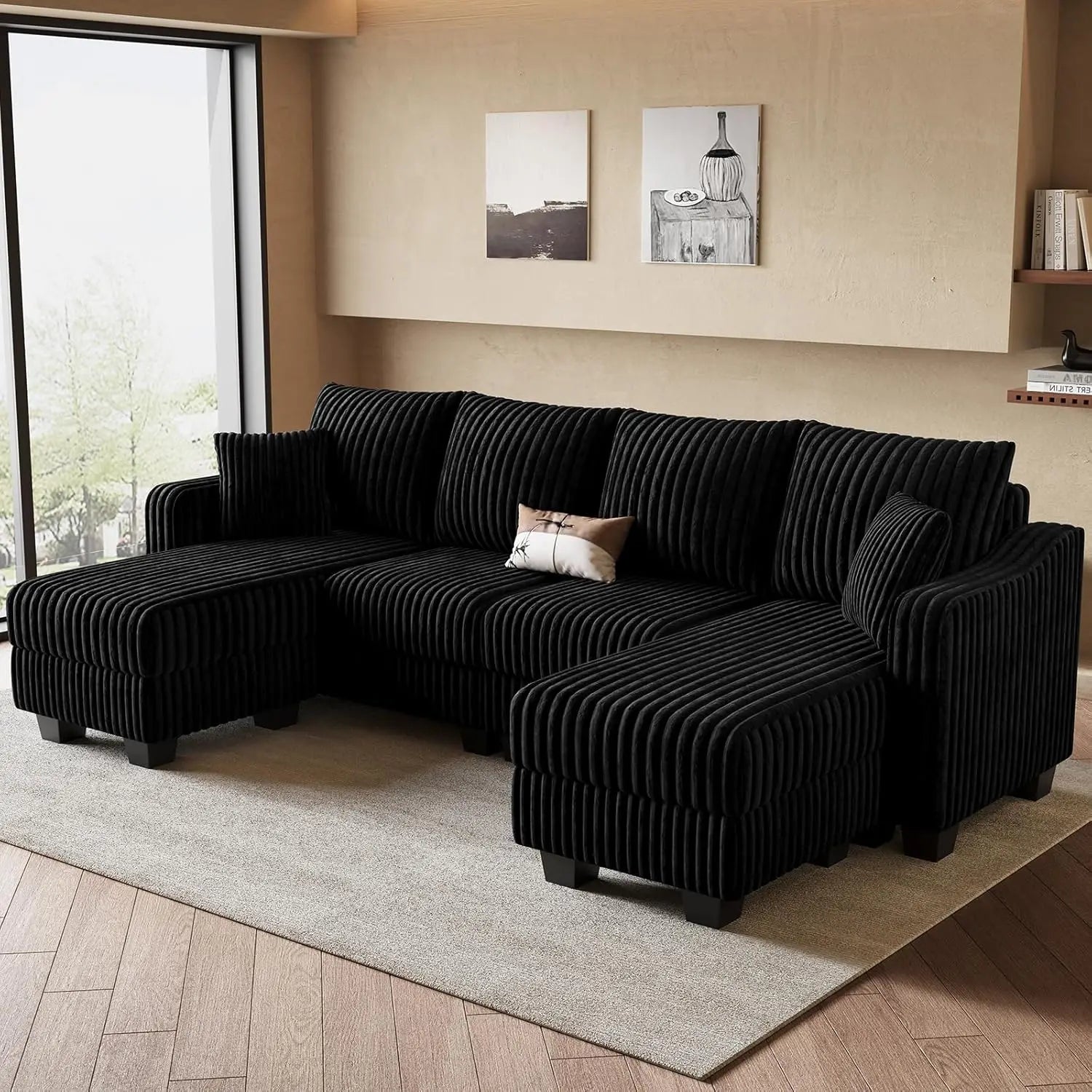 U Shaped Couch w/Reversible Chaises