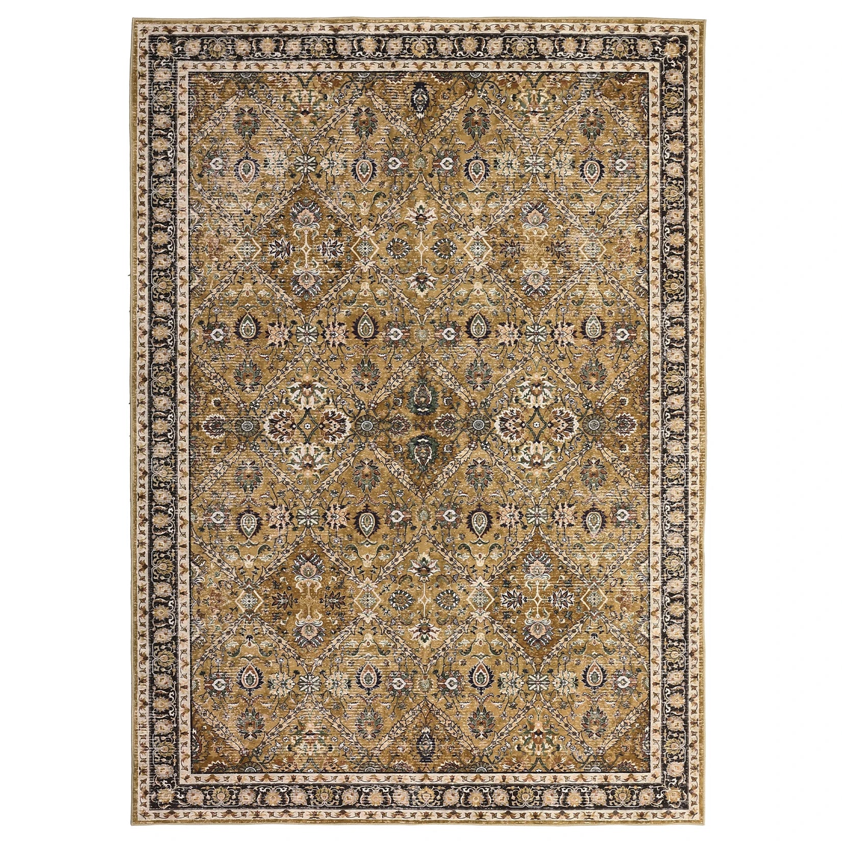 4.25x4.25 Washable Low-Pile Moroccan Trellis