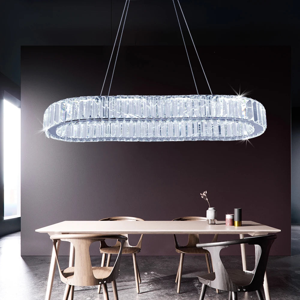 Modern LED Oval Chandelier