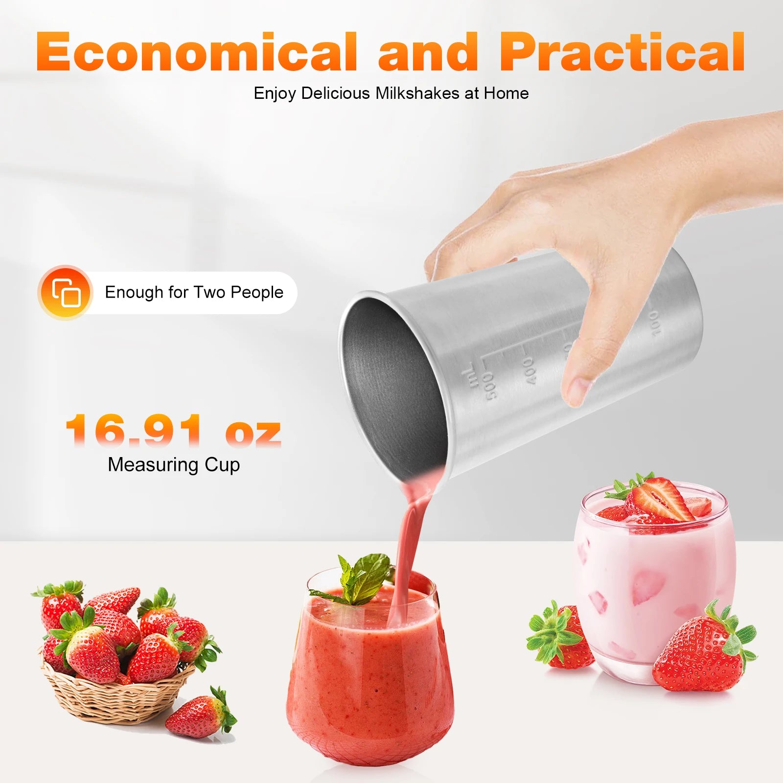 500ml Milkshake Maker for Smoothies/Protein Shakes
