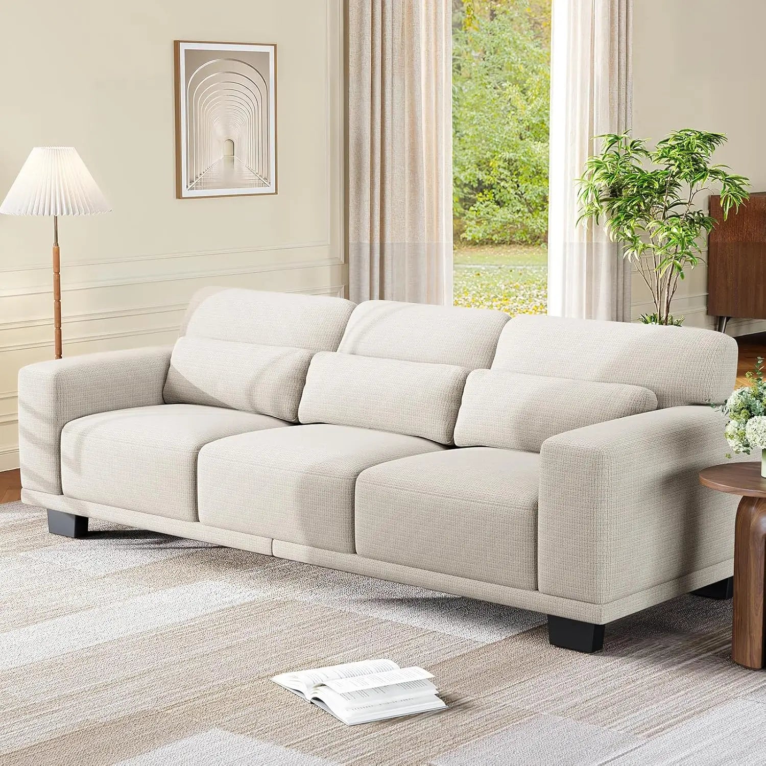 89" Sofa 3-Seater Modern Deep Seats