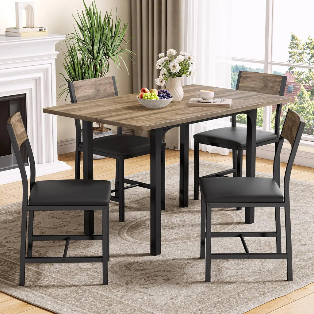 Extendable Set for 4 w/Upholstered Chairs