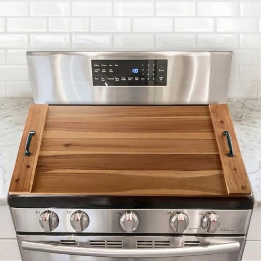 Stove Cover Acacia Wood, RV Stovetop/Sink