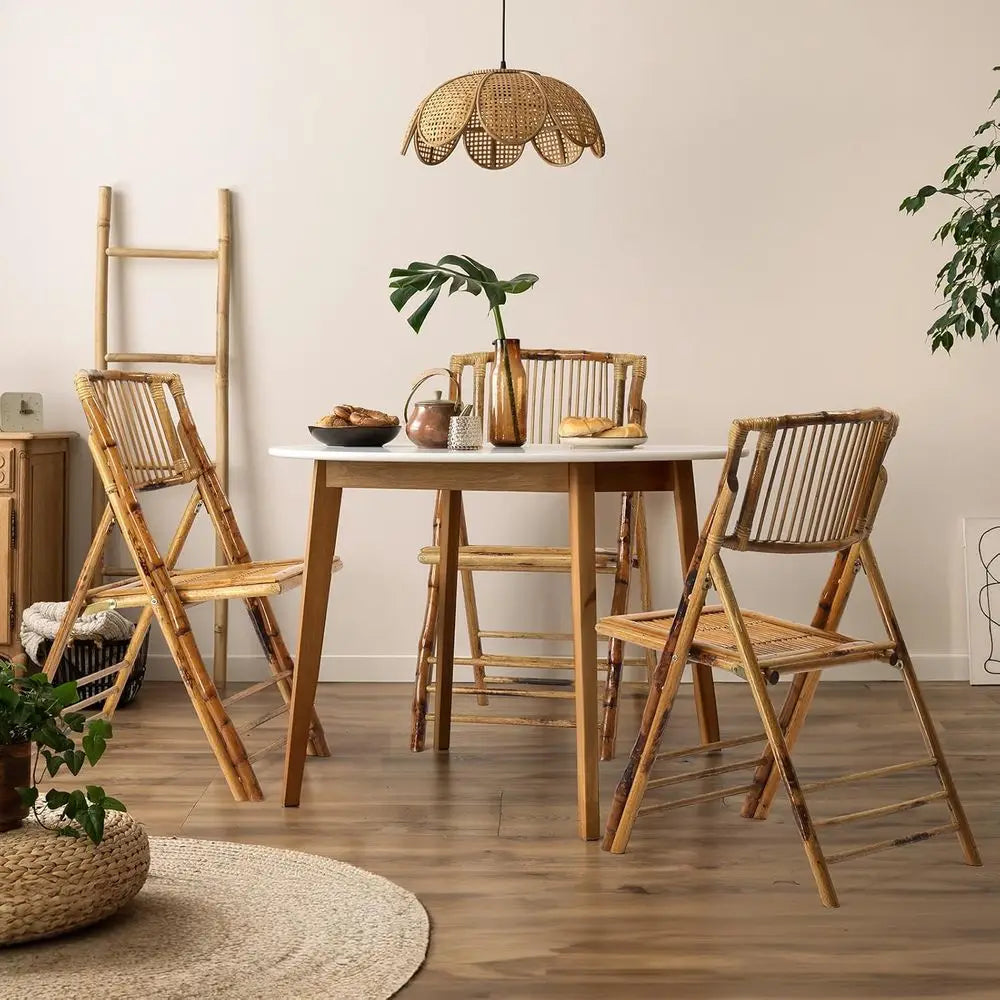 Vintage Bamboo Folding Chairs 4