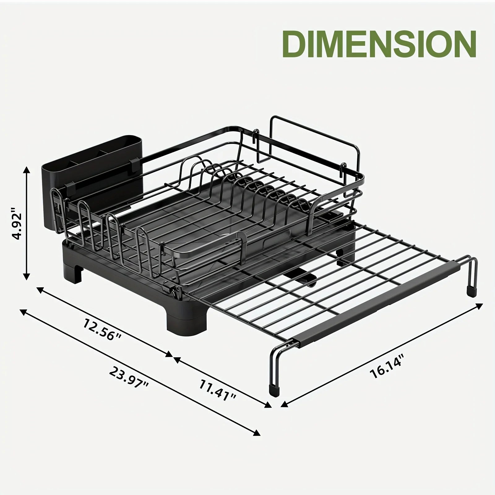 Extendable Dish Rack, 2 in 1 Multifunction