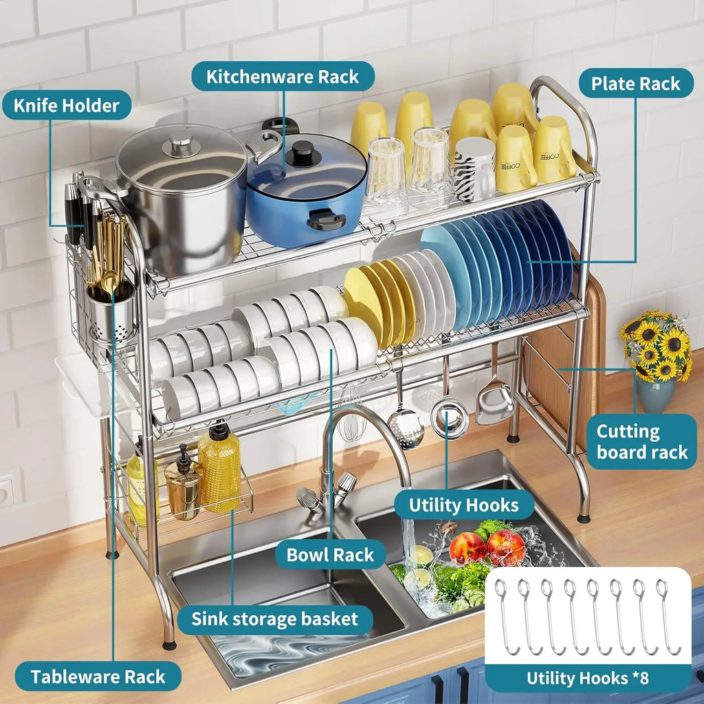 Stainless Steel Over Sink Dish Rack