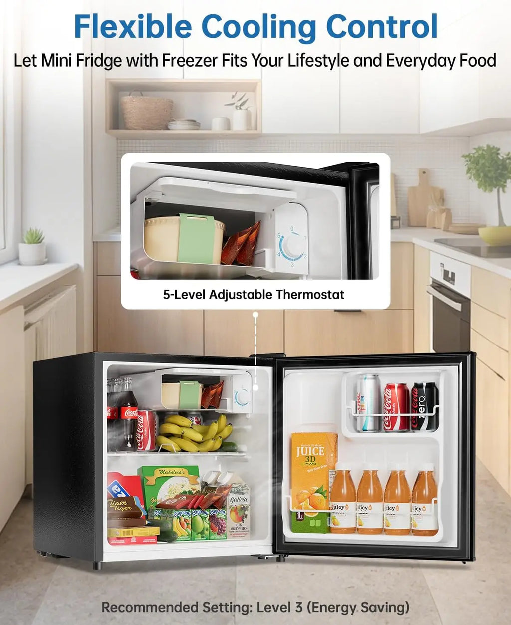 1.6 CF Ultra Quiet Mini Fridge/Freezer