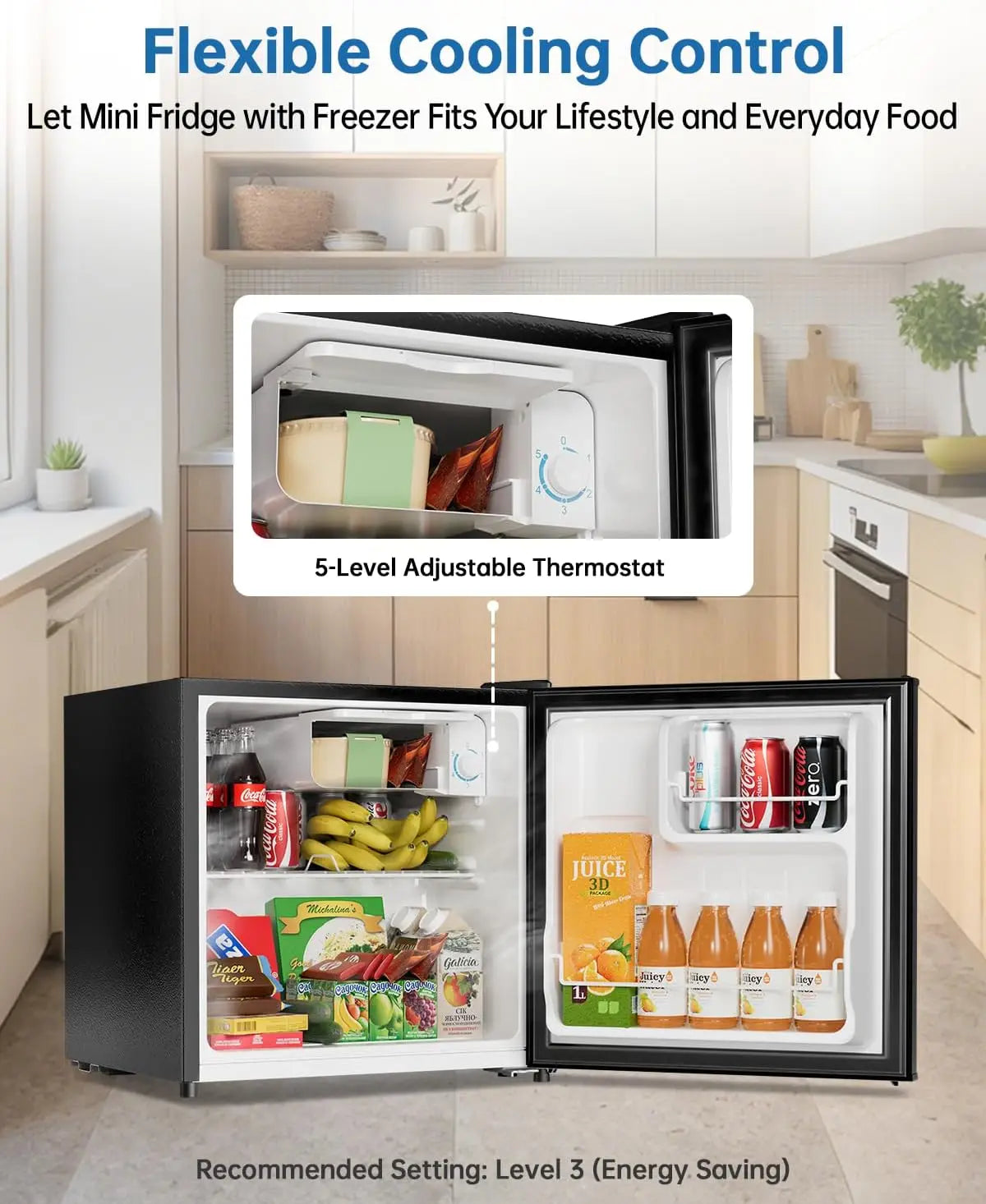 1.6 CF Ultra Quiet Mini Fridge/Freezer