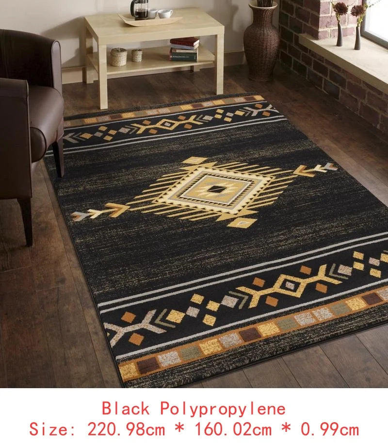 7'10"x10'3" Southwest Black/Tan/Gold