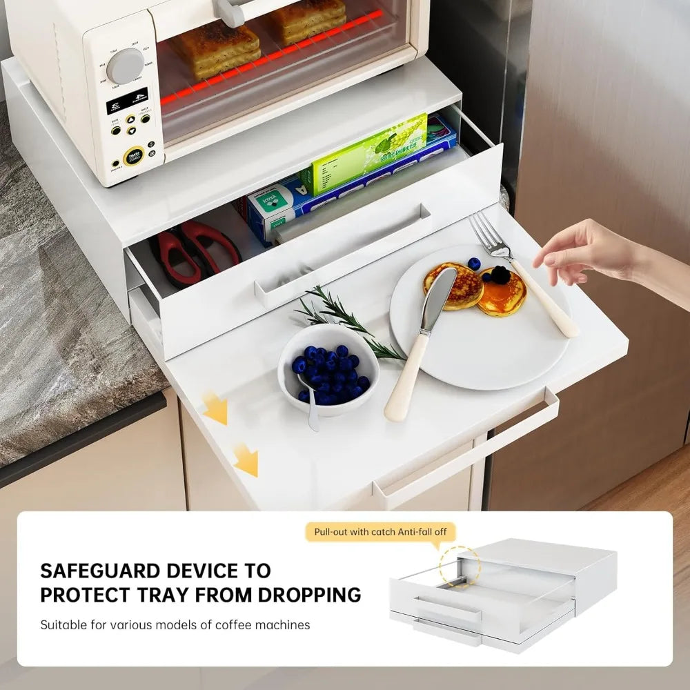 Cabinet Organizer W/Drawer/Countertop/MW Stand
