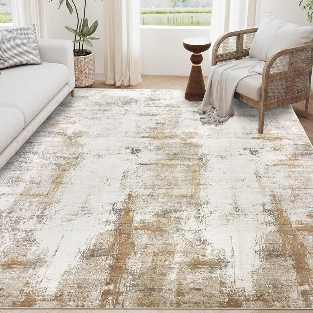 5X8 Area Rug, Abstract Washable