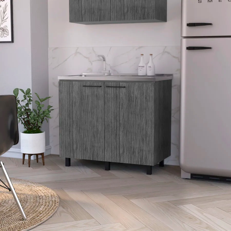FURNITURE 2 Utility Sink and Cabinet Stainless Countertop