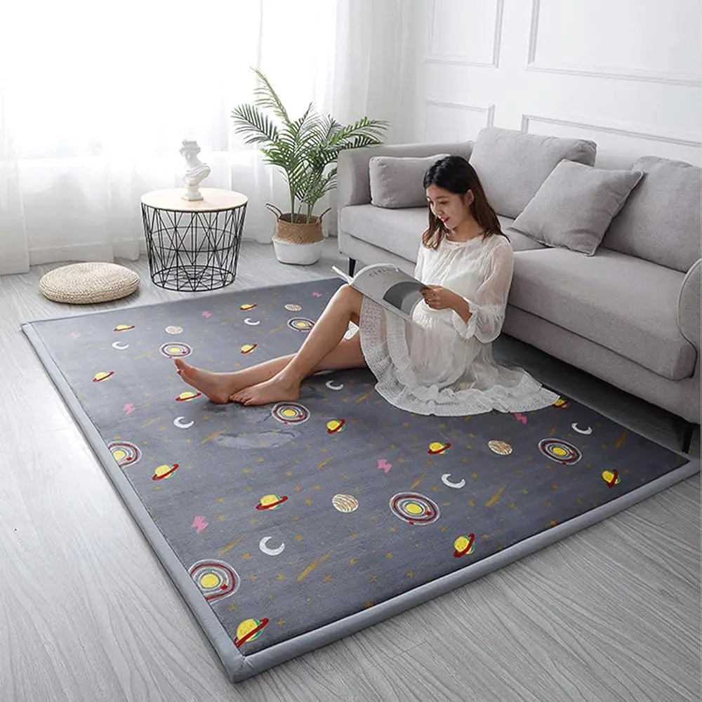 6'7"x7'10" Velvet Memory Foam