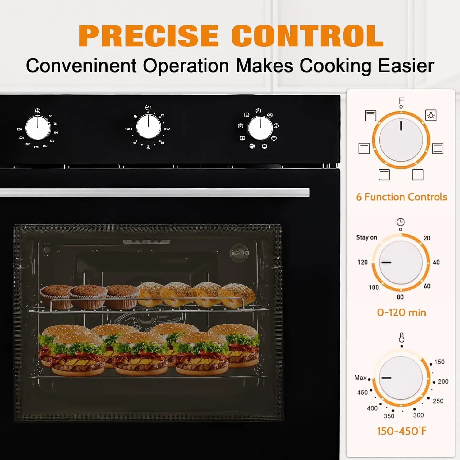 24" Built-in Electric Single Wall Oven