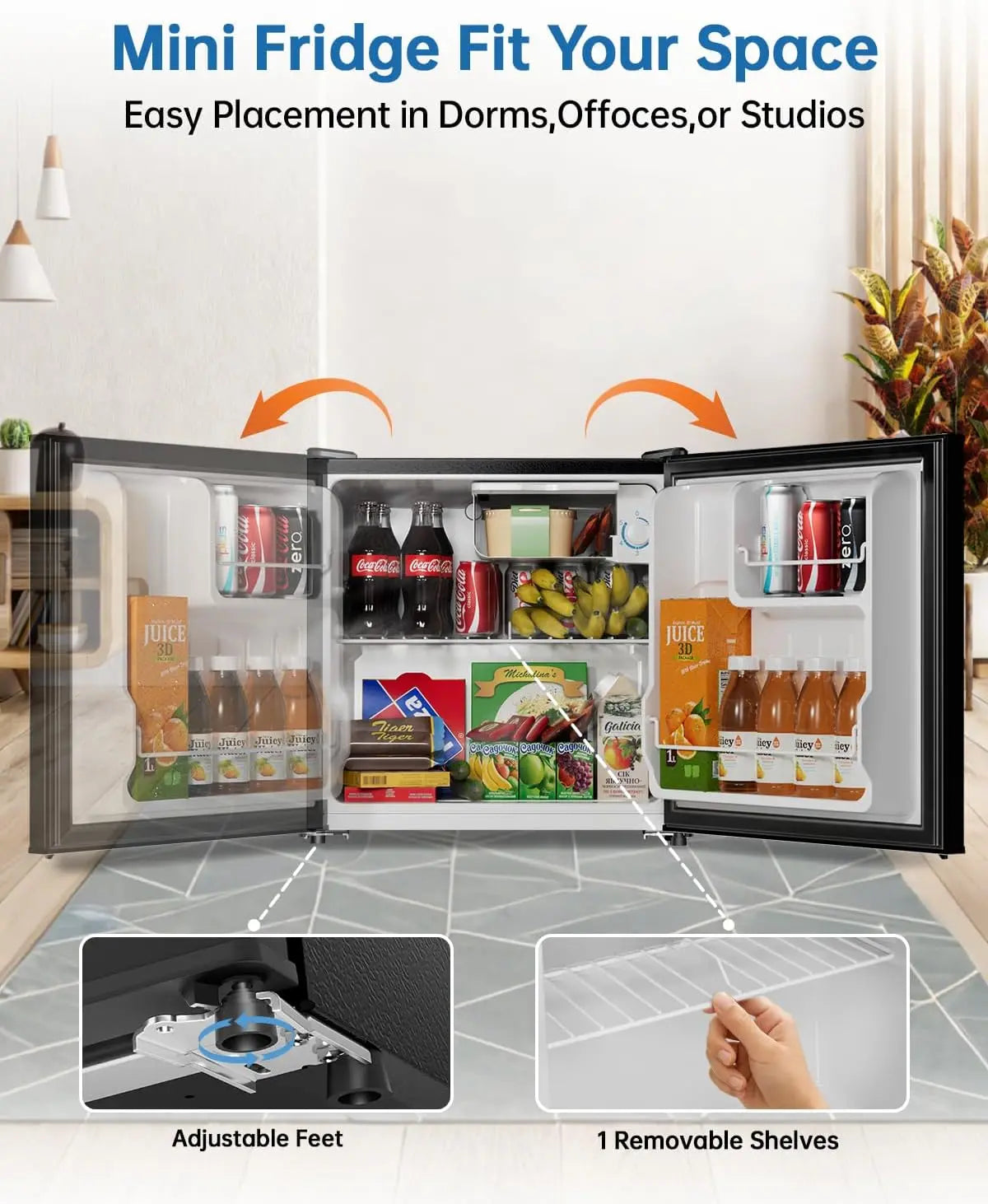 1.6 CF Ultra Quiet Mini Fridge/Freezer