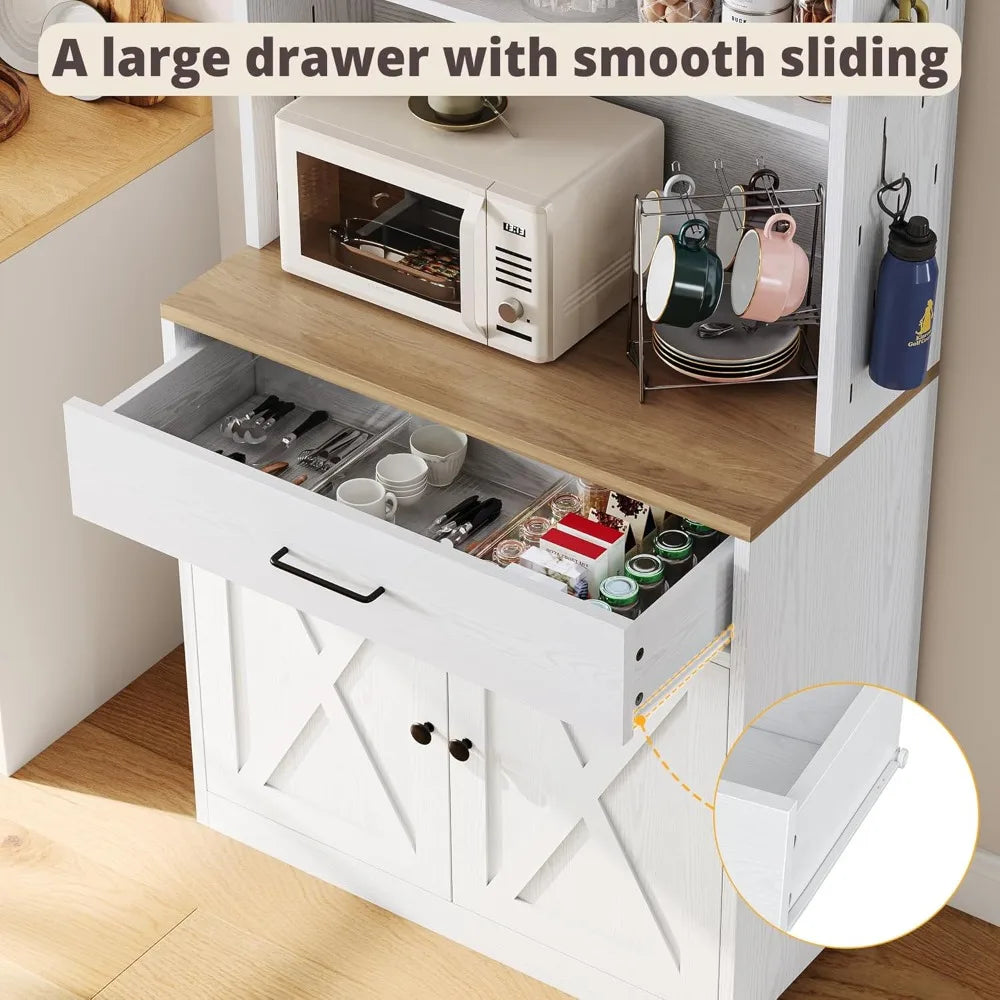 Bakers Rack/MW Stand/Storage/Farmhouse Coffee Bar
