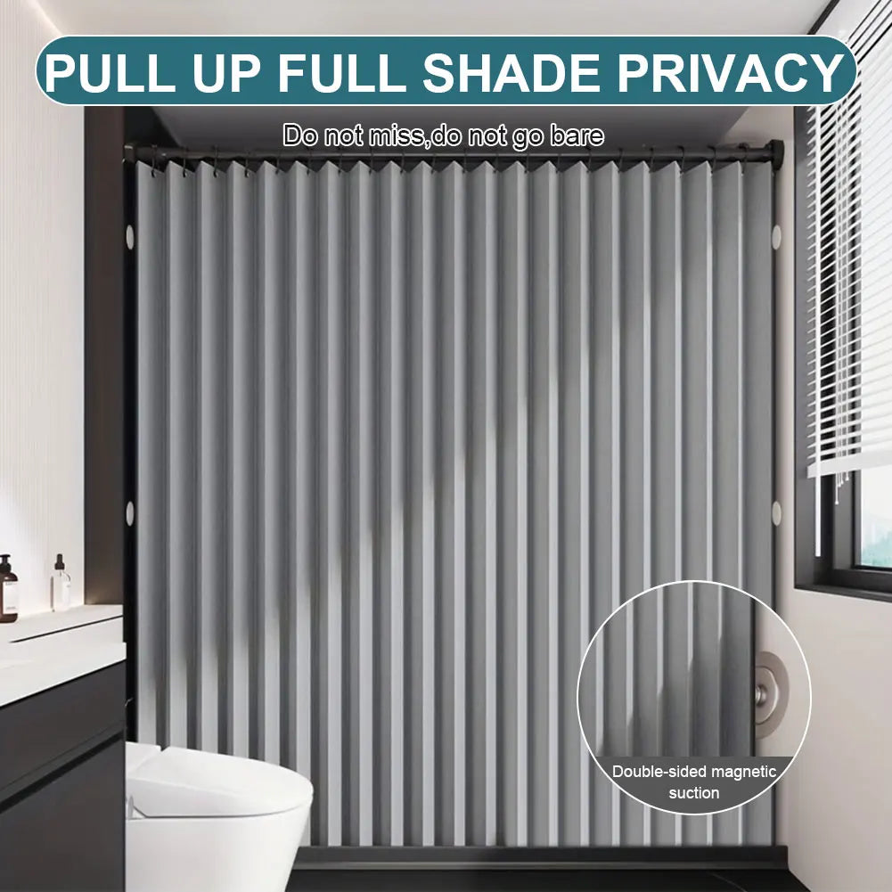 Foldable Magnetic Shower Curtain