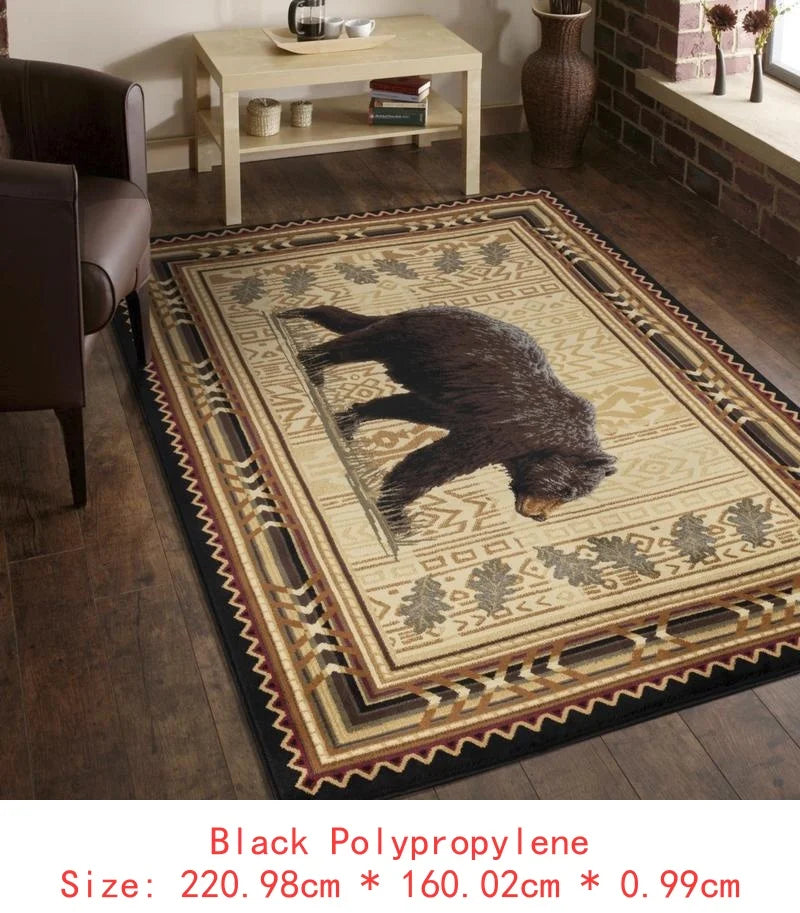 7'10"x10'3" Lodge Black Soft Bear