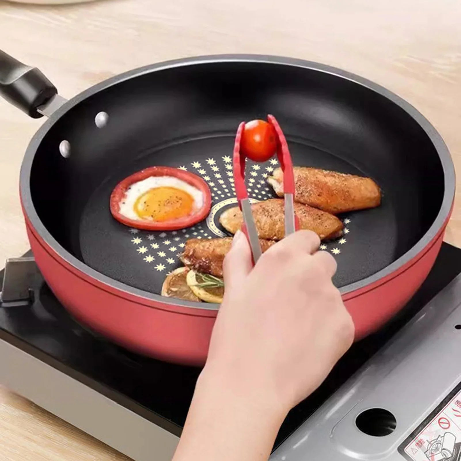 Nonstick Frying Pan Cast Iron Compatible with Induction