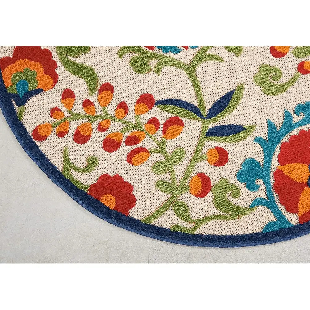 Floral Area Rug, 3'6"" X5'6, Multicolor