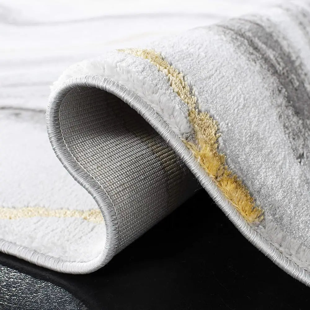 5'3" Circle Grey/Gold, Modern Abstract