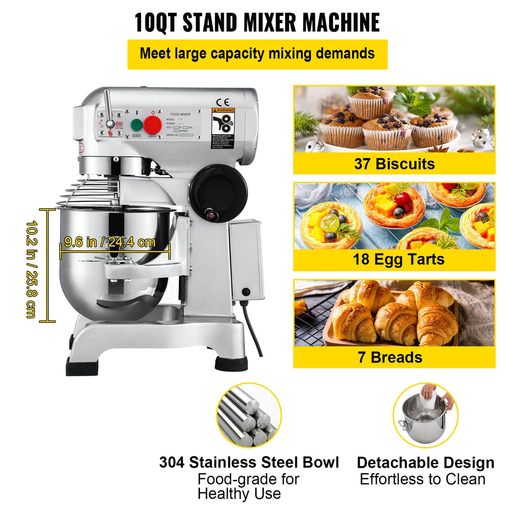 10- 30L Electric Dough Machine Stainless Commercial
