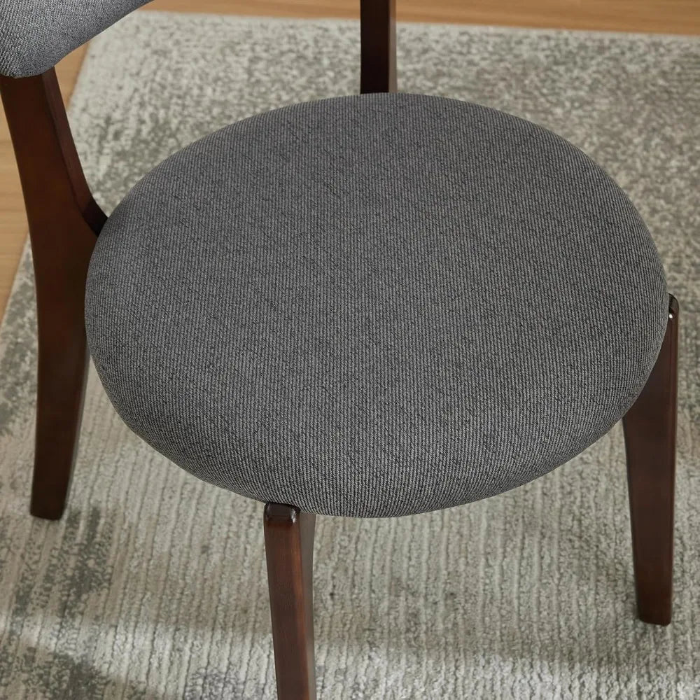 6 Mid Century Modern Wood Upholstered