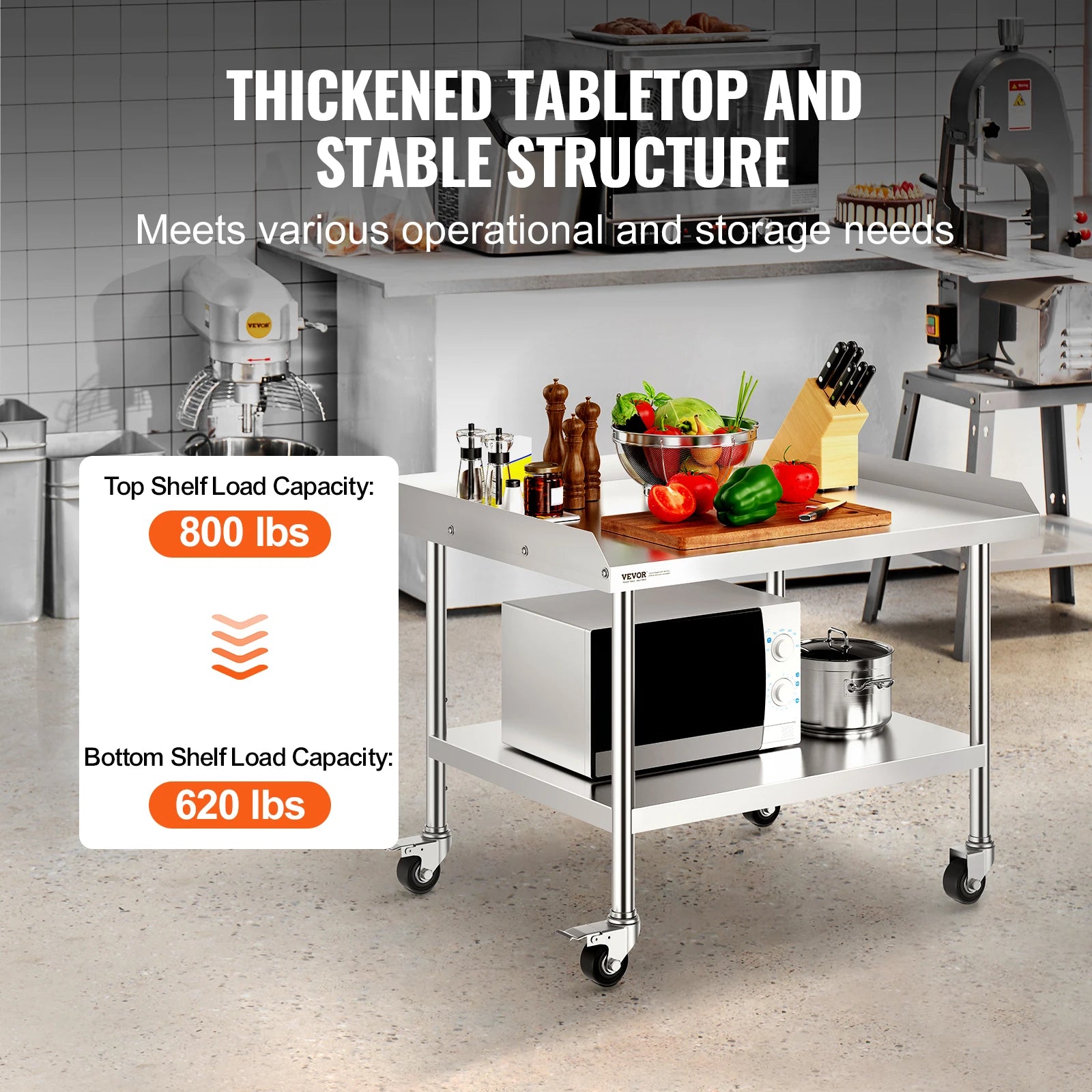 Stainless Steel Work-Table Commercial