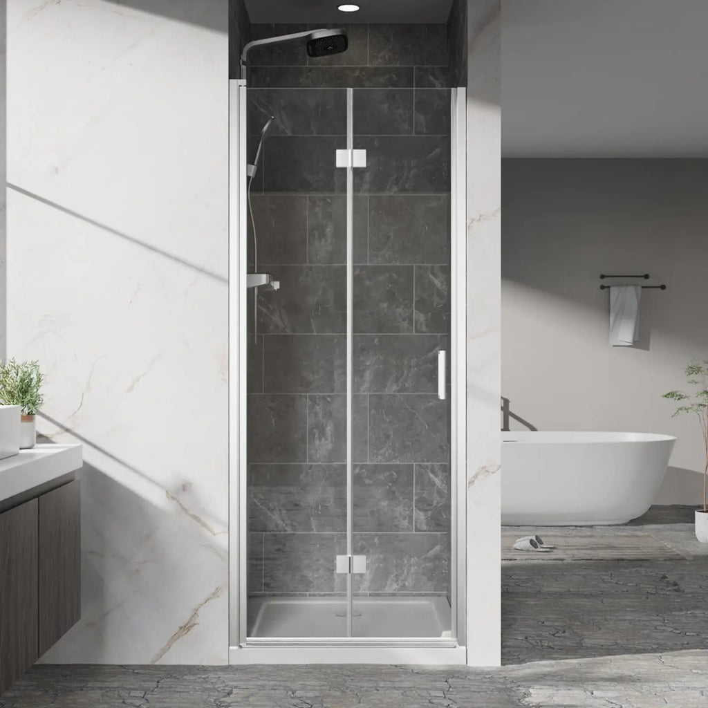 Frameless Glass Shower Door w/Chrome