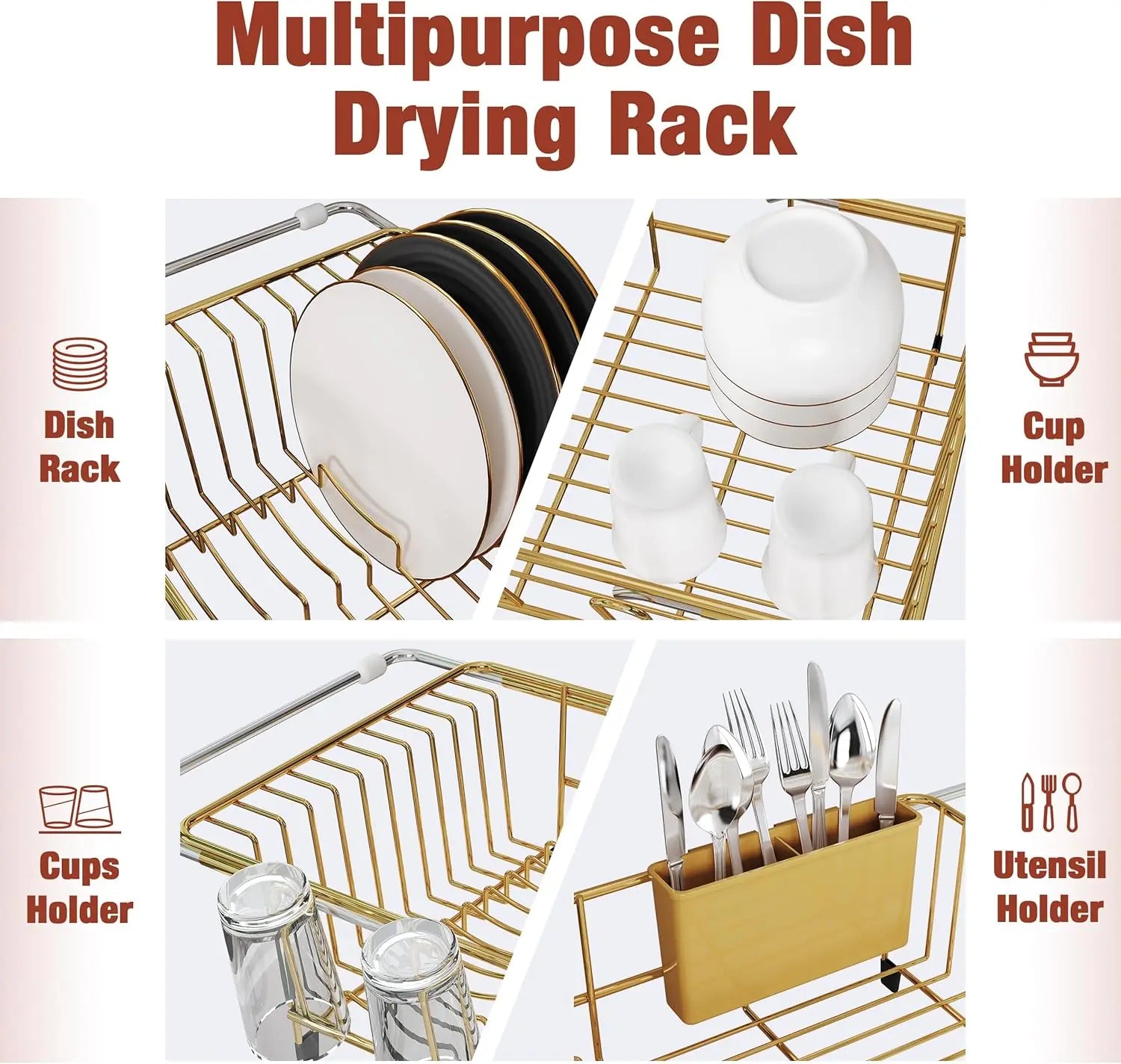 Stainless Steel Dish Rack, Expandable