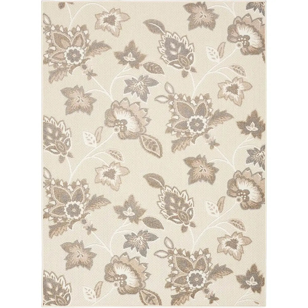 Indoor/Outdoor Beige 5'3"" X 7'5""