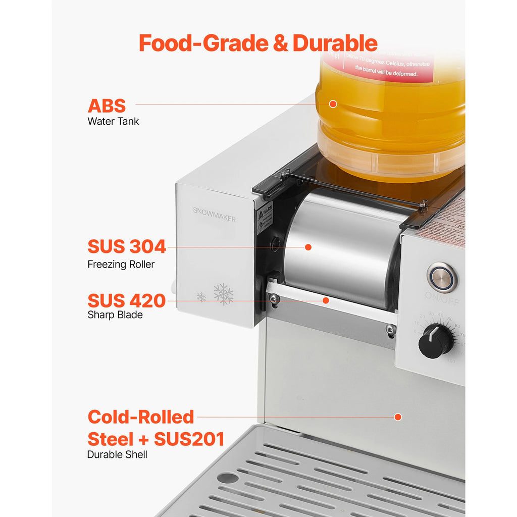 40-80kg per 24H Snowflake Ice Machine Ice-Shaver