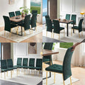 6 Upholstered Velvet High Back Tufted