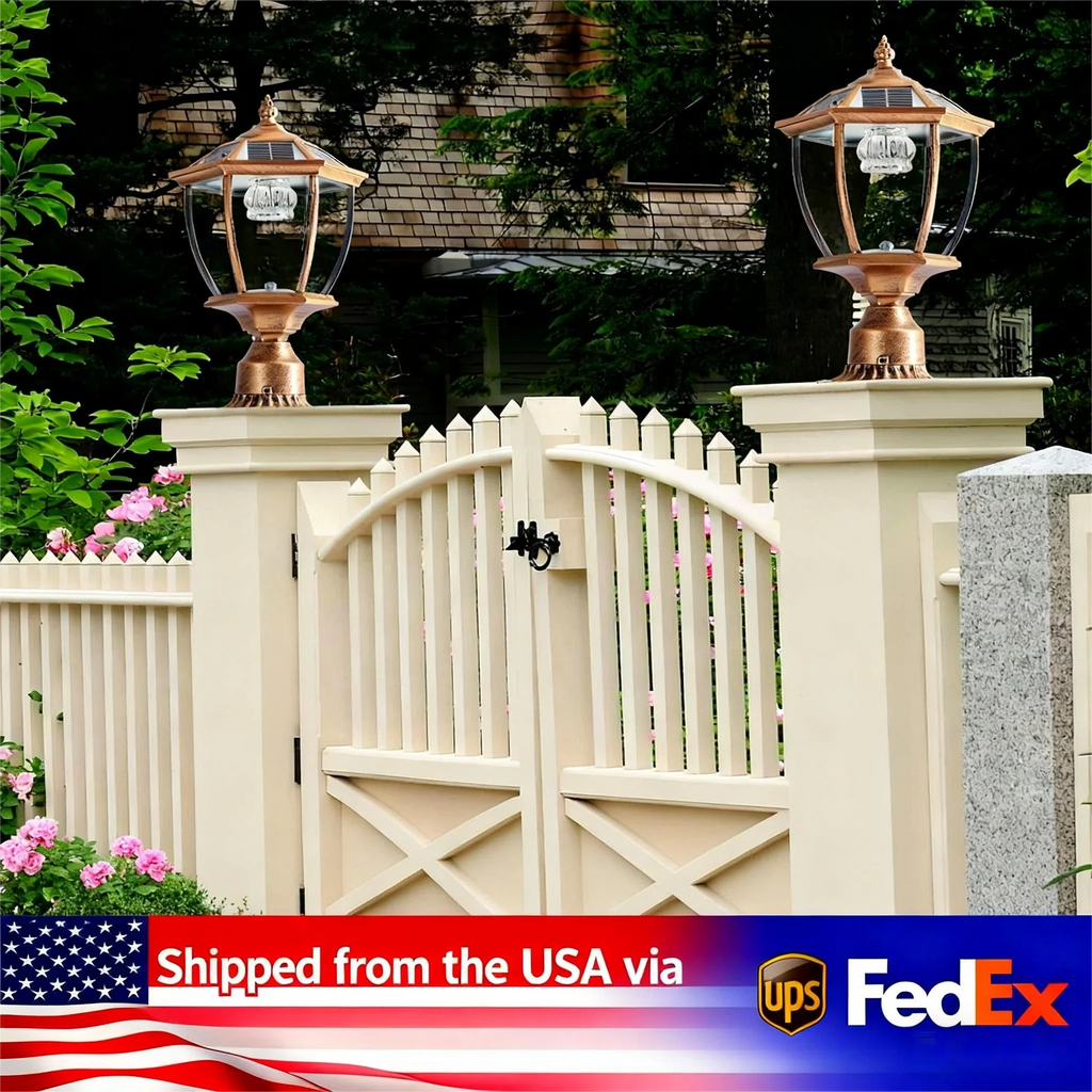 Vintage Solar LED Post Light