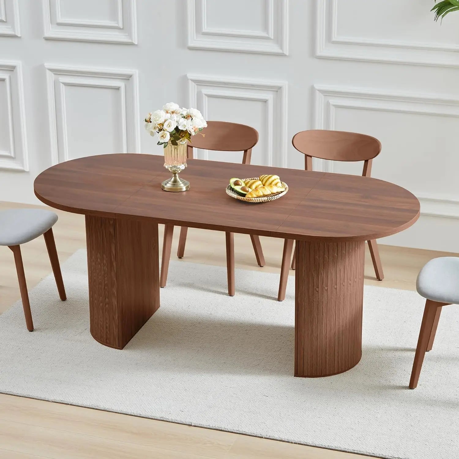 41-78" Extendable for4-8 Round/oval Fluted base